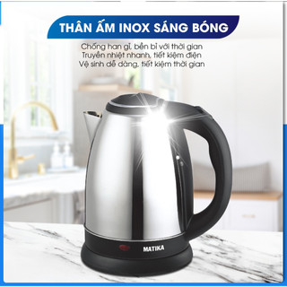 Ấm Siêu Tốc MATIKA Inox 1.8L MTK18