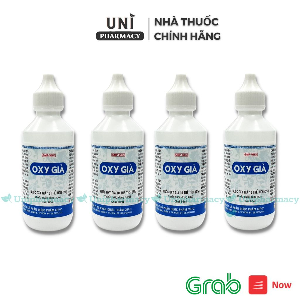 [Chai 60ml] Dung dịch oxy già 3% rửa vết thương