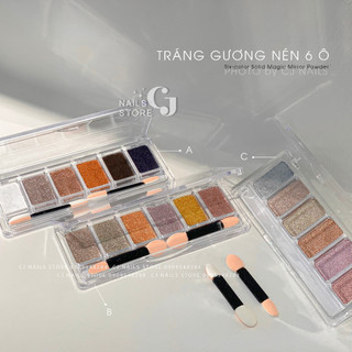 Set tráng gương nén siêu sáng 6 ô cao cấp