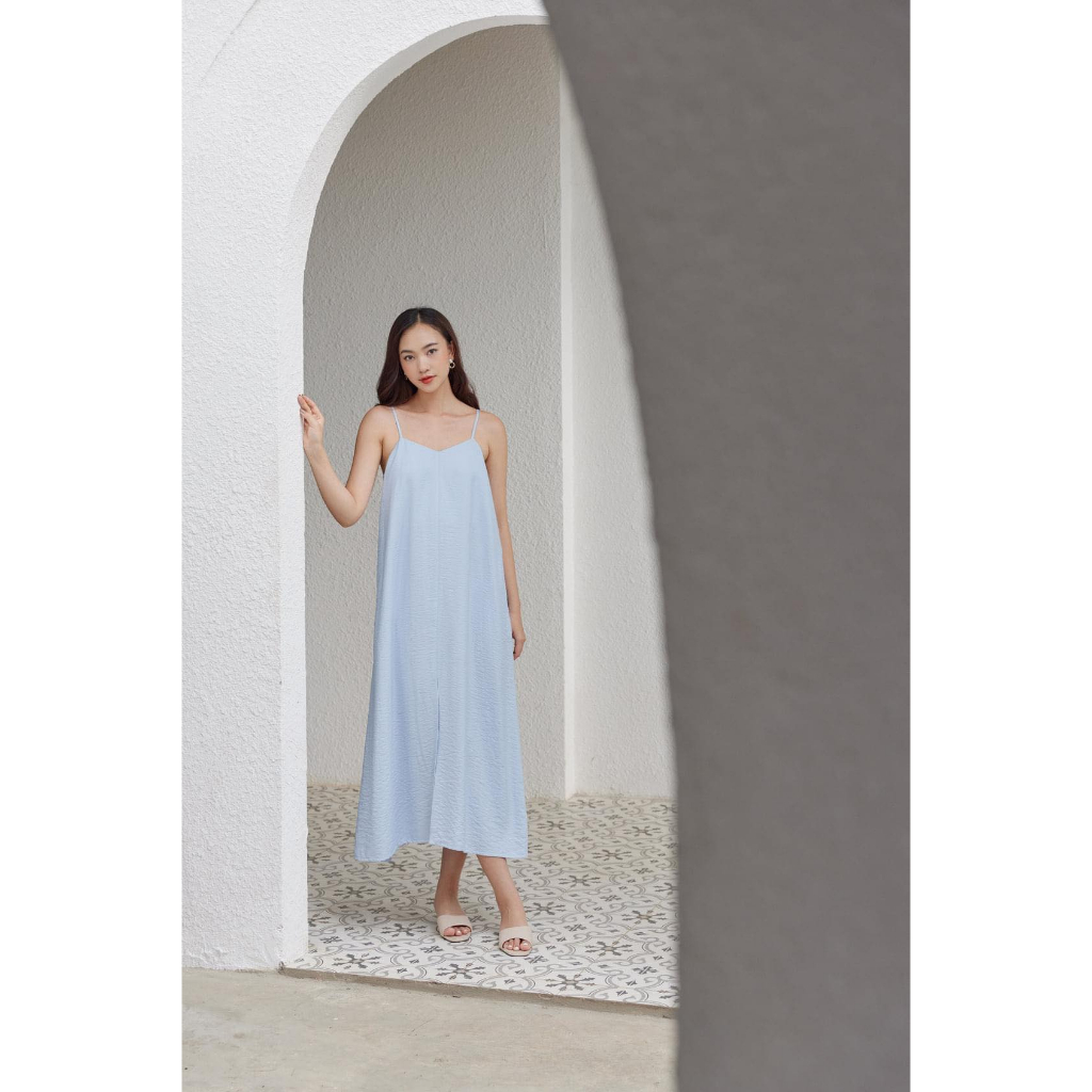 Đầm Nosbyn Hai Dây Màu Xanh Biển - Size S - Like New