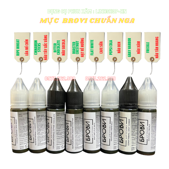 Mực Phun Mày Brovi Cao Cấp Bản Nga Chính Hãng / linhshop-hn
