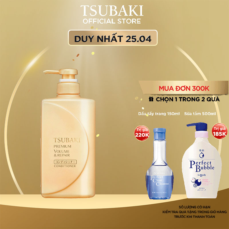 Dầu xả Phục hồi ngăn rụng tóc Premium Repair Tsubaki 490ml/chai