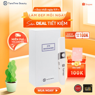 Máy massage làm mờ vết thâm bọng mắt trẻ hóa da NanoTime F52E của nhà HT Beauty, hỗ trợ di tinh chất làm sáng da