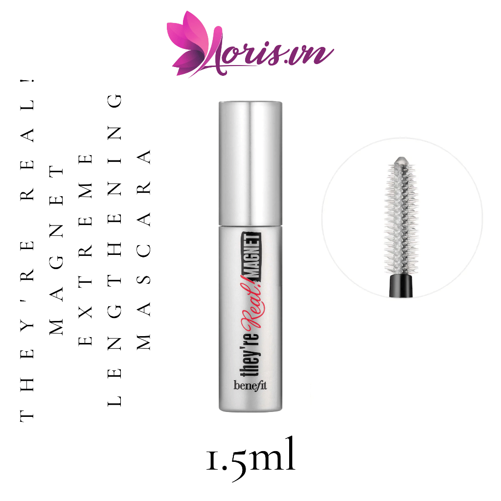 Mascara làm dài và nâng mi Benefit Cosmetics They're Real! Magnet Mascara Mini - 1.5ml