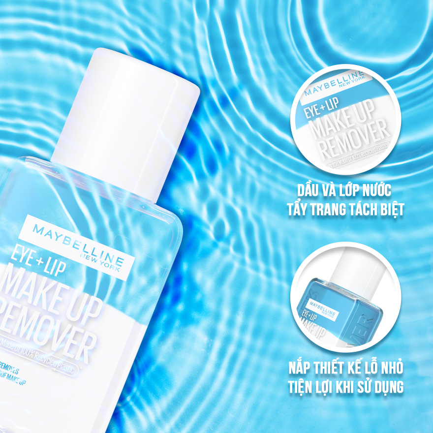 Nước Tẩy Trang Dành Cho Mắt Môi Maybelline Eye & Lip Makeup Remover 150ml