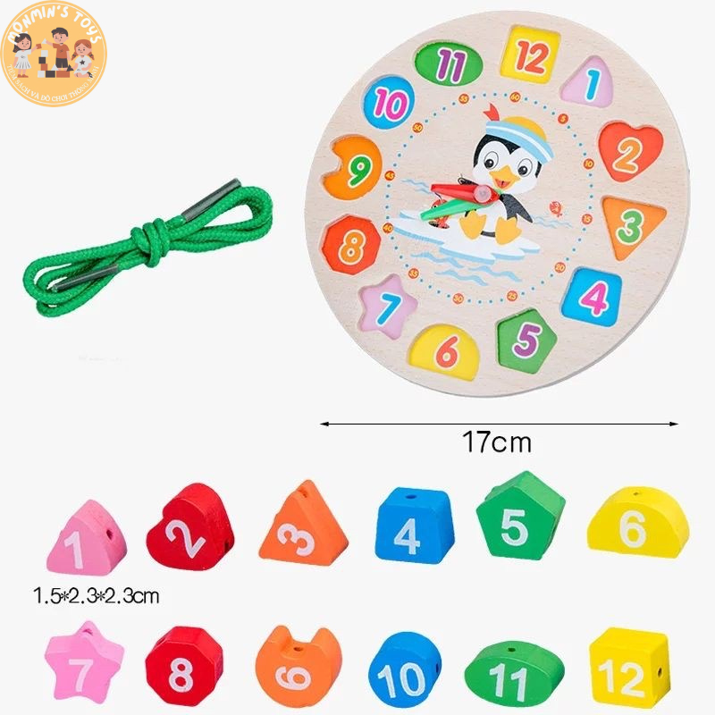 Combo 6 món đồ chơi gỗ thông minh cho bé, đồ chơi giáo dục sớm Montessori