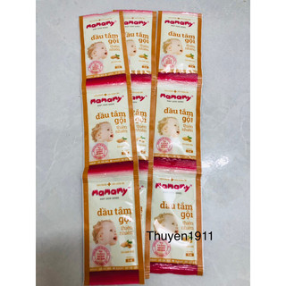 Combo 3 gói dầu tắm gội thiên nhiên Mamamy hương hạnh nhân 5ml