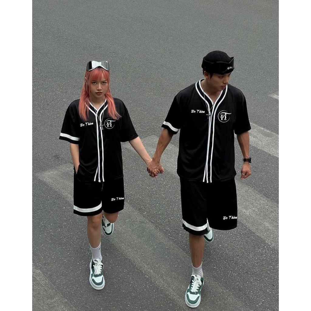 shop đồ bộ nữ nam nhiều mẫu mã và nhiều màu cho khách hàng lựa chọn - set bộ bóng chày phối viền kiểu đẹp vải mềm mịn