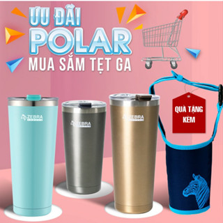 Ly giữ nhiệt Zebra Thailand Polar 870ml kèm túi vải có quai xách tiện lợi - 112702
