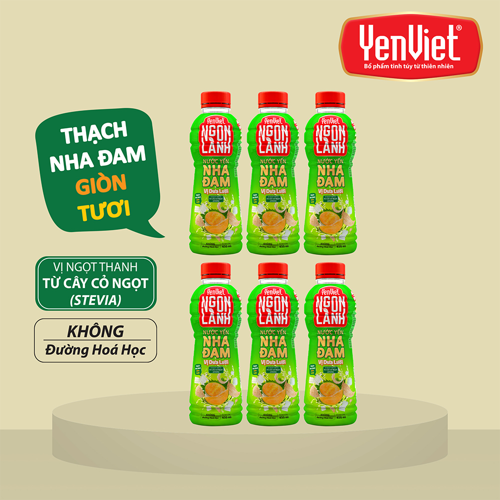 Nước Yến Nha Đam YenViet Ngon Lành [Thùng 24 chai]