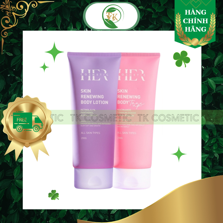 Kem body dưỡng trắng dưỡng ẩm da Hercosmetic - Kem Body TREATMENT, Kem Body RETINOL, Xóa Mờ Thâm Sạm, Tái Tạo Da