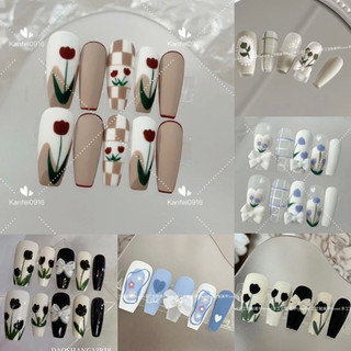 Nailbox,10 móng úp thiết kế đính phụ kiện nơ