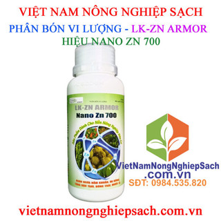 Lk-zn armor – phân bón vi lượng hiệu nano zn 700 ngăn ngừa nam khuan, ra bông, tăng đậu trái chai 250ml