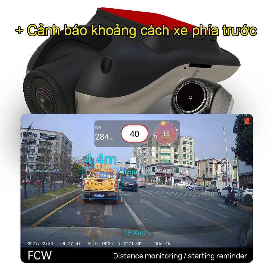 cho màn android ô tô ADAS cam siêu nét quay đêm tốt lưu tốc độ USB Camera hành trình X7pro FullHD1080p Trước + Sau | BigBuy360 - bigbuy360.vn