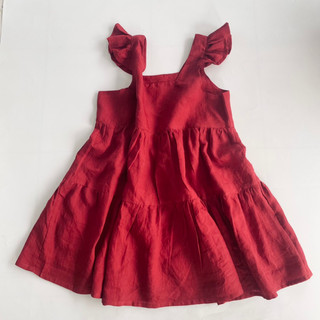 Áo babydoll linen wine red