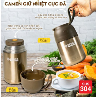 Camen giữ nhiệt ZEBRA Thailand Cao cấp Inox 450ml - 123005