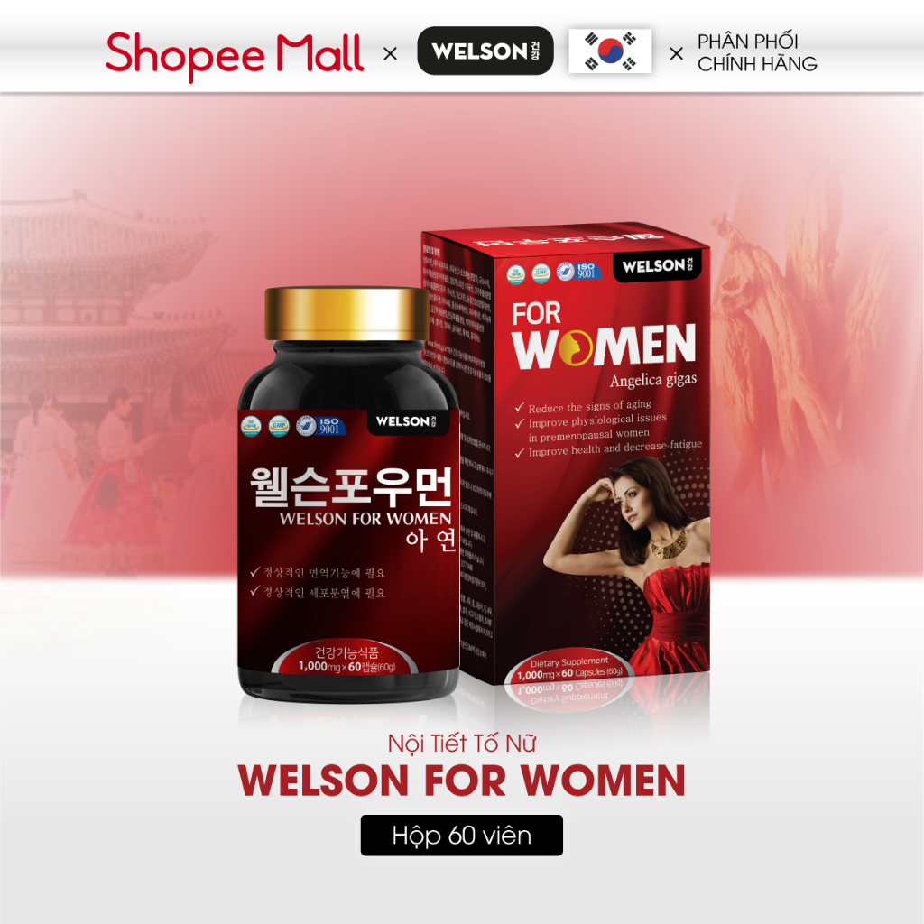 Combo Thăng Hạng Nhan Sắc Viên Uống Trắng Da Glutamax và Viên uống Nội Tiết Tố Welson For Women