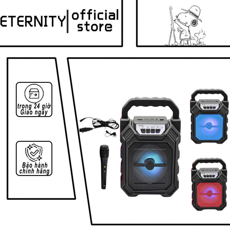 Loa Bluetooth Mini Karaoke Kèm Micro Cầm Tay Âm Thanh Siêu Chuẩn-Chất Lượng Cao
