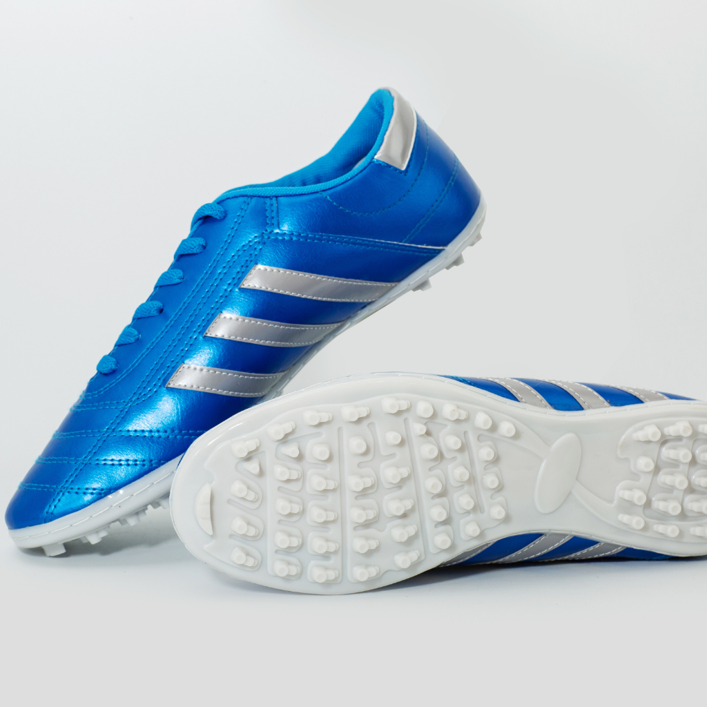 Giày Đá Bóng Trẻ Em Wika 3 Sọc Chính Hãng Dành Cho Sân Cỏ Nhân Tạo, Chất Liệu Từ Da Pu Đã Khâu Full Đế