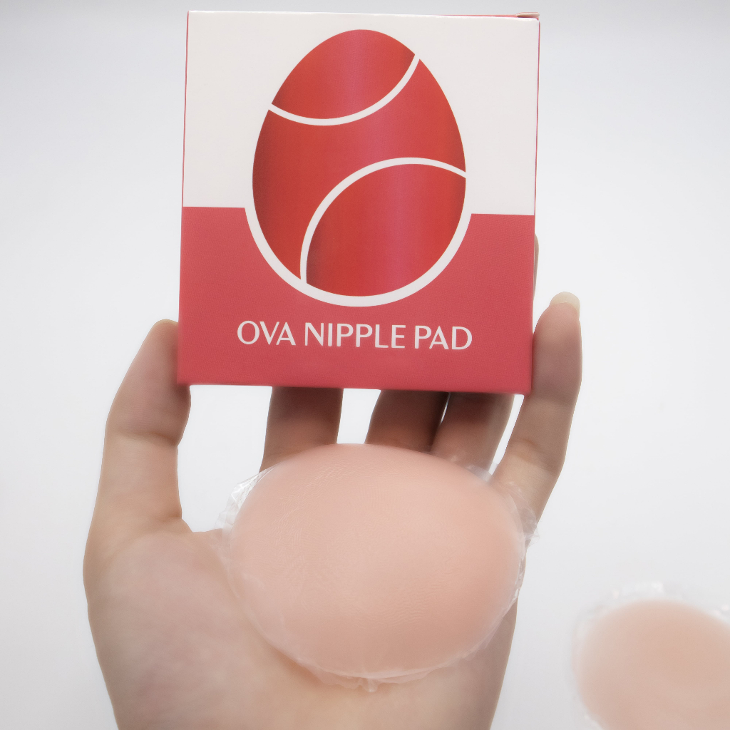 Miếng dán ngực silicon cao cấp OvaPink Nipple Pad siêu dính, thật như da tự nhiên, tái sử dụng 6 tháng