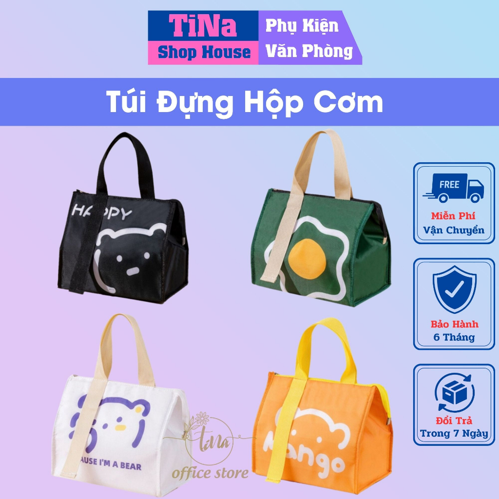 - Túi Giữ Nhiệt Cà Men - Túi Đựng Cặp Lồng Cơm Văn Phòng
