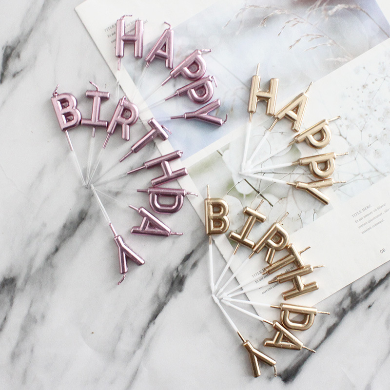 Nến chữ Happy Birthday, trang trí bánh sinh nhật - NEN0013