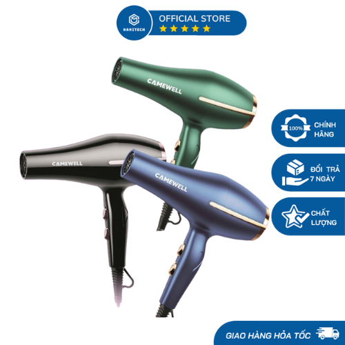 Máy Sấy Tóc CAMEWELL Công Suất Lớn 1800W, Máy Sấy Tóc Tạo Kiểu Tóc Chuyên Nghiệp 2 Chiều Nóng Lạnh C03HD - Hanitech