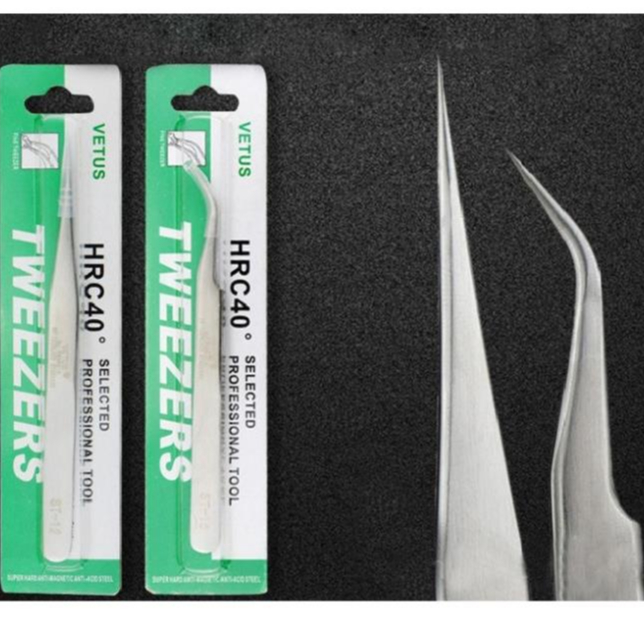 Nhíp gắp mi nối bằng thép không gỉ VETUS TWEEZERS