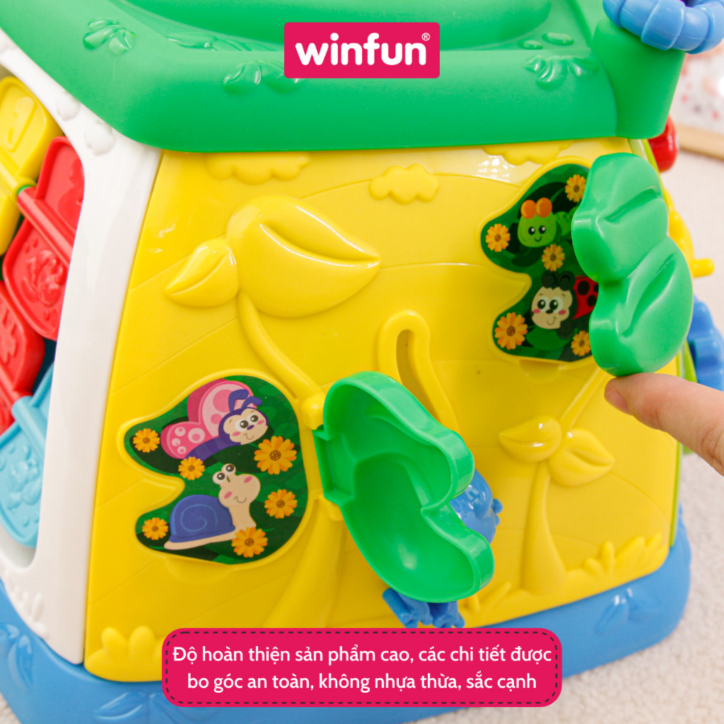 Hộp phát nhạc, khối lập phương đồ chơi khám phá khu vườn trên mây Winfun 0631-NL - cho bé từ 6 tháng trở lên