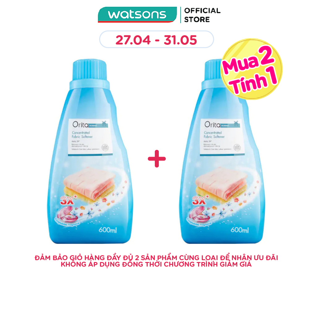 Nước Xả Vải Orita Đậm Đặc Làm Mềm Vải 600ml