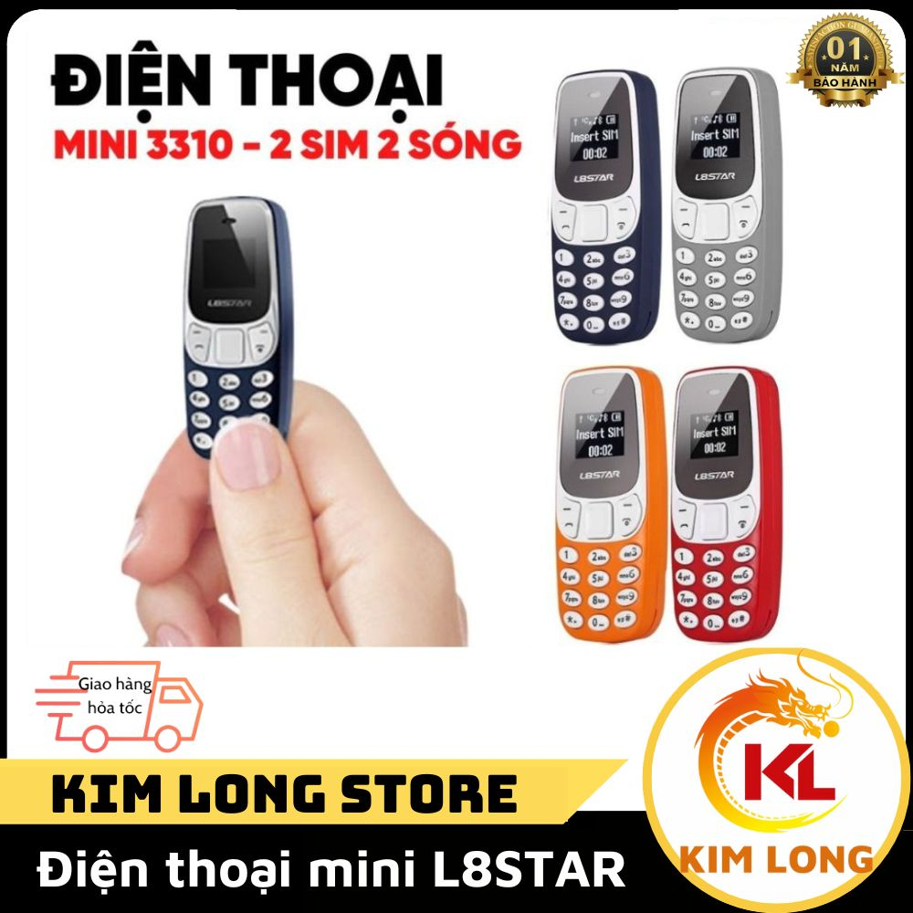 Điện thoại mini siêu nhỏ L8star 2 sim nghe nhạc, ghi âm cuộc gọi, điện thoại phụ mini, điện thoại cho trẻ em siêu nhỏ