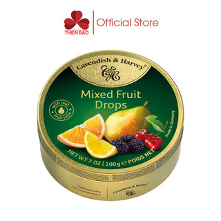 Kẹo trái cây Đức Cavendish & Harvey Mixed Fruit (nhiều vị) - hộp thiếc 200g