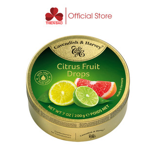 Kẹo trái cây Đức Cavendish & Harvey Citrus Fruit - hộp thiếc 200g