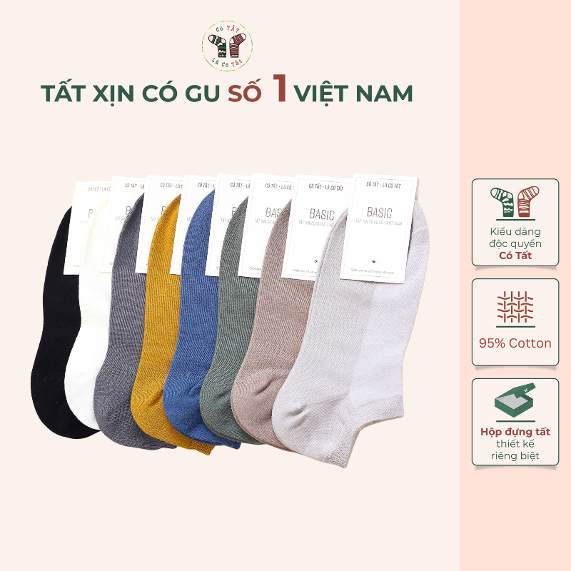 Tất Nam Ngắn Cổ Có Tất Là Có Tất 95% cotton chuẩn đanh mịn dệt lưới thoáng mát_DYNAMIC