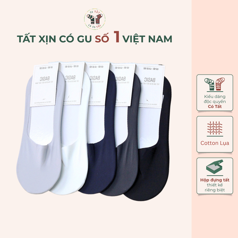 Tất Lười Nam Có Tất Là Có Tất khoét sâu không lộ tất, có silicone bám chân chống tụt _GATSBY