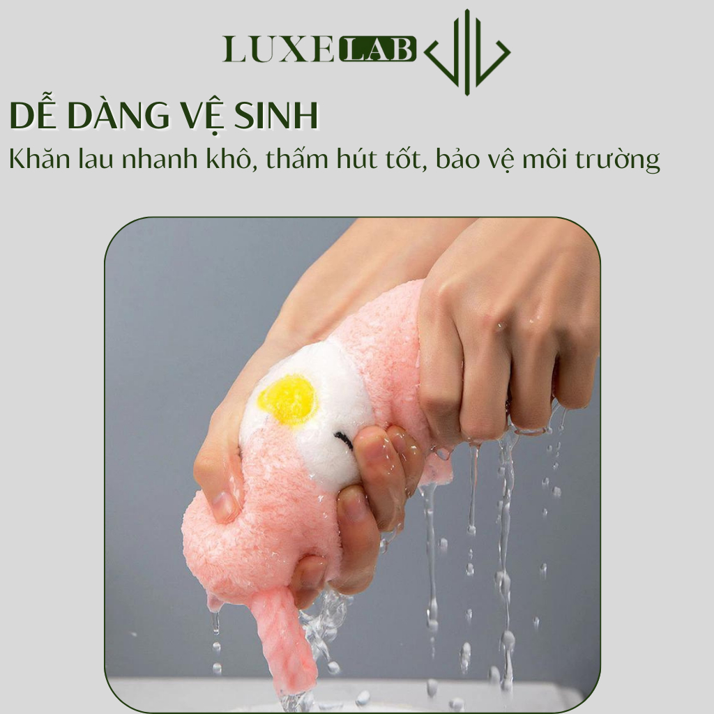 Khăn Lau Tay Nhà Bếp Thấm Hút Tốt, Nhanh Khô Hình Chim Cánh Cụt Xinh Xắn LUXELAB 11478