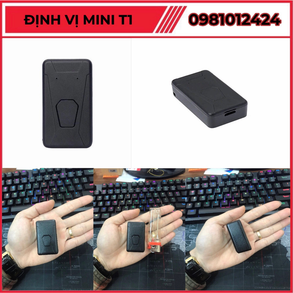 Định Vị Không Dây Mini T1 Siêu Nhỏ - Nghe Âm Thanh, Có Nam Châm Siêu Chắc