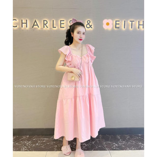 Váy caro cánh tiên dáng dài GB9849384