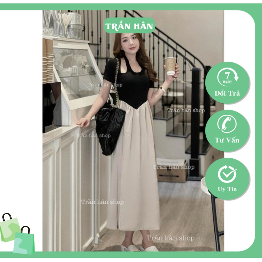 ĐẦM ĐEN PHỐI KEM 3008053