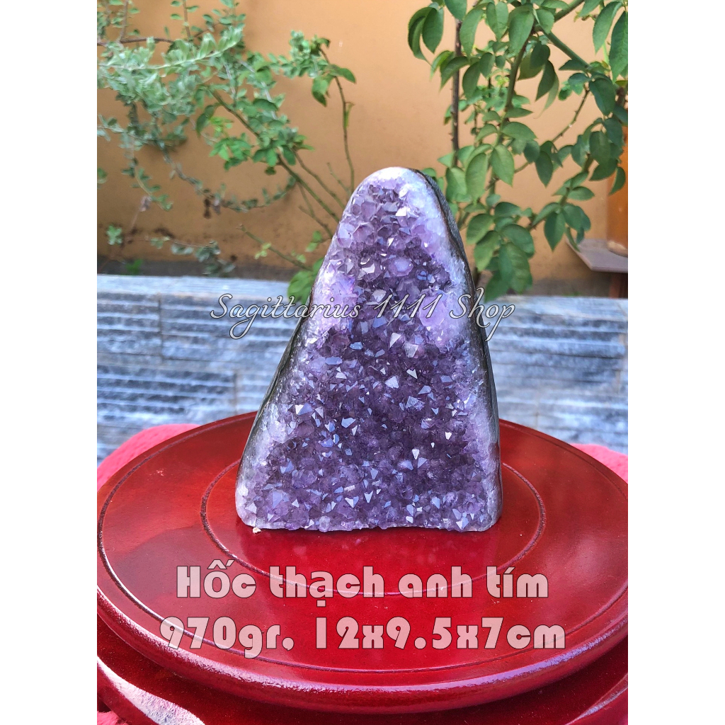 Hốc đá tinh thể màu tím, đậm màu, trọng lượng từ 250gr - 970gr