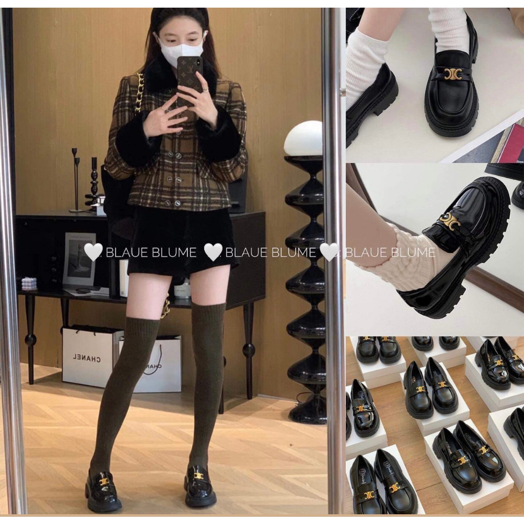 𝐁𝐥𝐚𝐮𝐞𝐁𝐥𝐮𝐦𝐞🦋 Loafer Ce.line thanh lịch - giày lười thời trang sang trọng