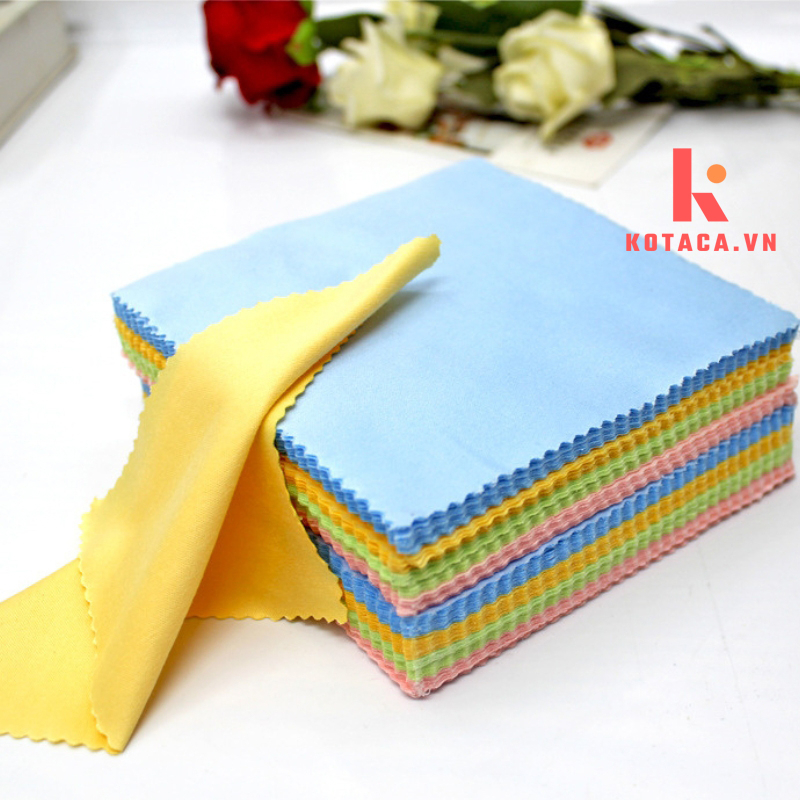 Khăn Lau Kính Lau Màn Hình Điện Thoại Mắt Kính Máy Quay Chụp Ảnh Thấm Hút Nước Kích Thước 14x17 cm