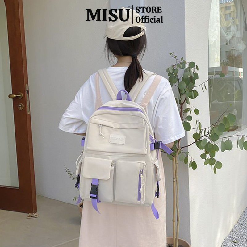 Balo nam nữ đi học thời trang đẹp giá rẻ MISU cặp đi học nam nữ phong cách unisex chống nước