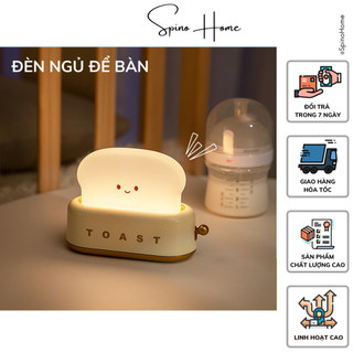 Đèn Ngủ Hình Máy Nướng Bánh Mì Tích Điện, Hẹn Giờ Nhiều Chế Độ Sáng Thích Hợp Làm Đèn Led Trang Trí Phòng Ngủ