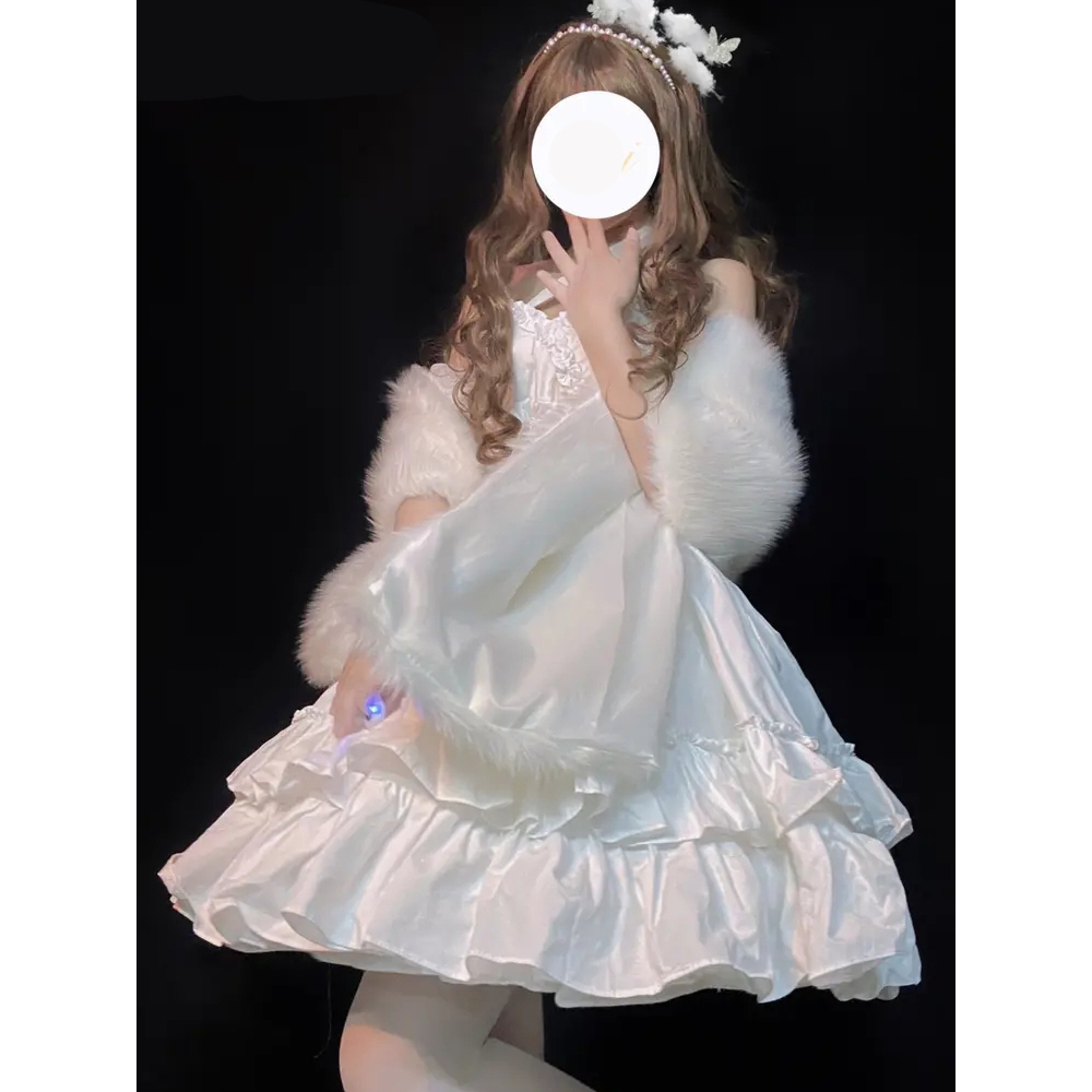 Váy/ Đầm Lolita Thắt Eo Siêu Xinh - Kèm ảnh thật, váy đầm công chúa,dự tiệc, tiểu thư, nàng thơ, sang chảnh