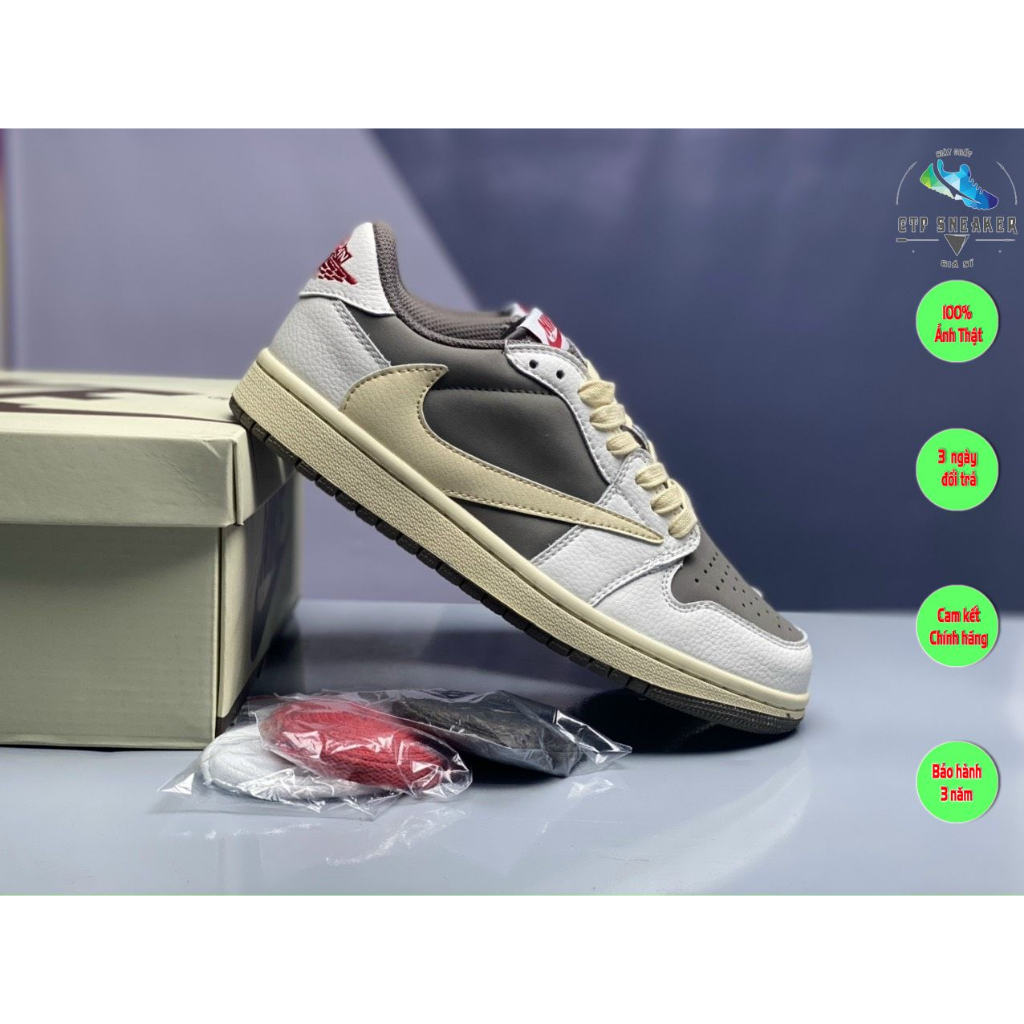 Giày Jordan 1 Low Travis Scott Reverse Mocha Chính Hãng
