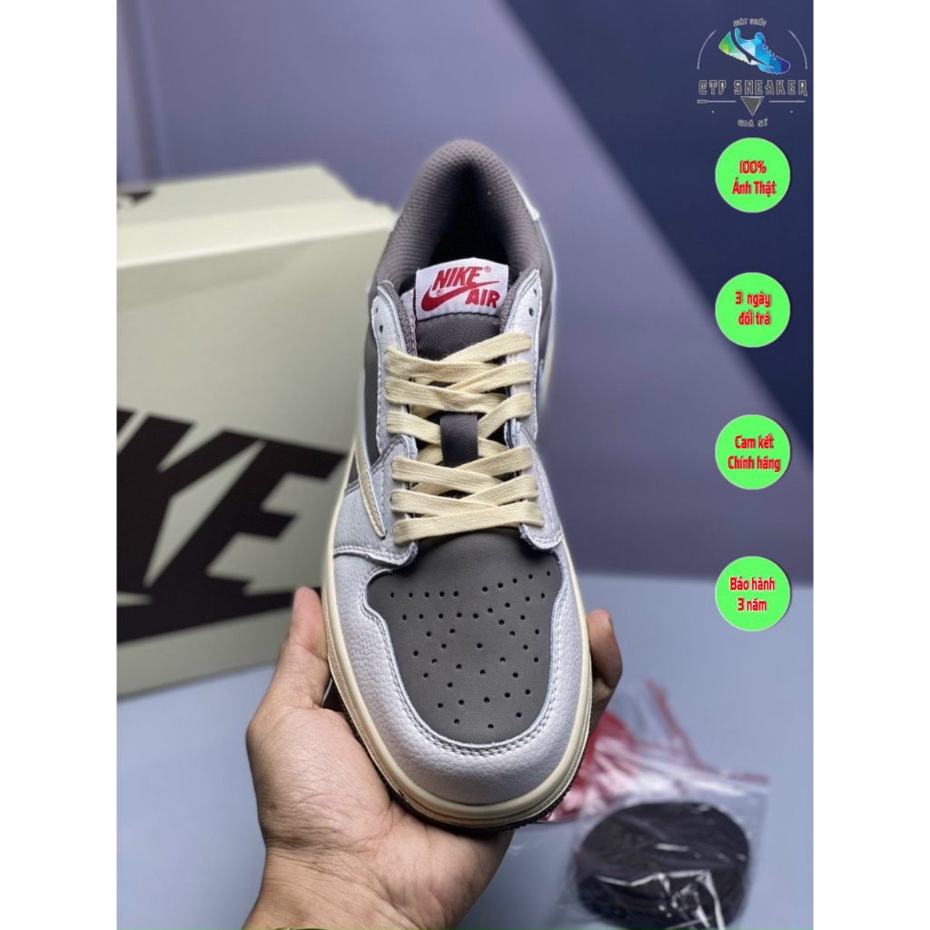 Giày Jordan 1 Low Travis Scott Reverse Mocha Chính Hãng