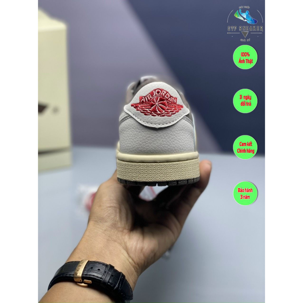 Giày Jordan 1 Low Travis Scott Reverse Mocha Chính Hãng