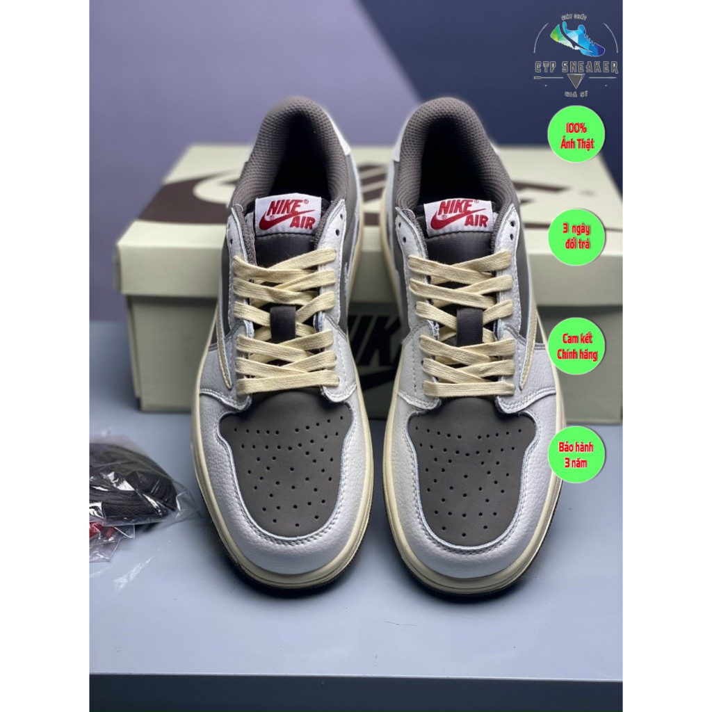 Giày Jordan 1 Low Travis Scott Reverse Mocha Chính Hãng
