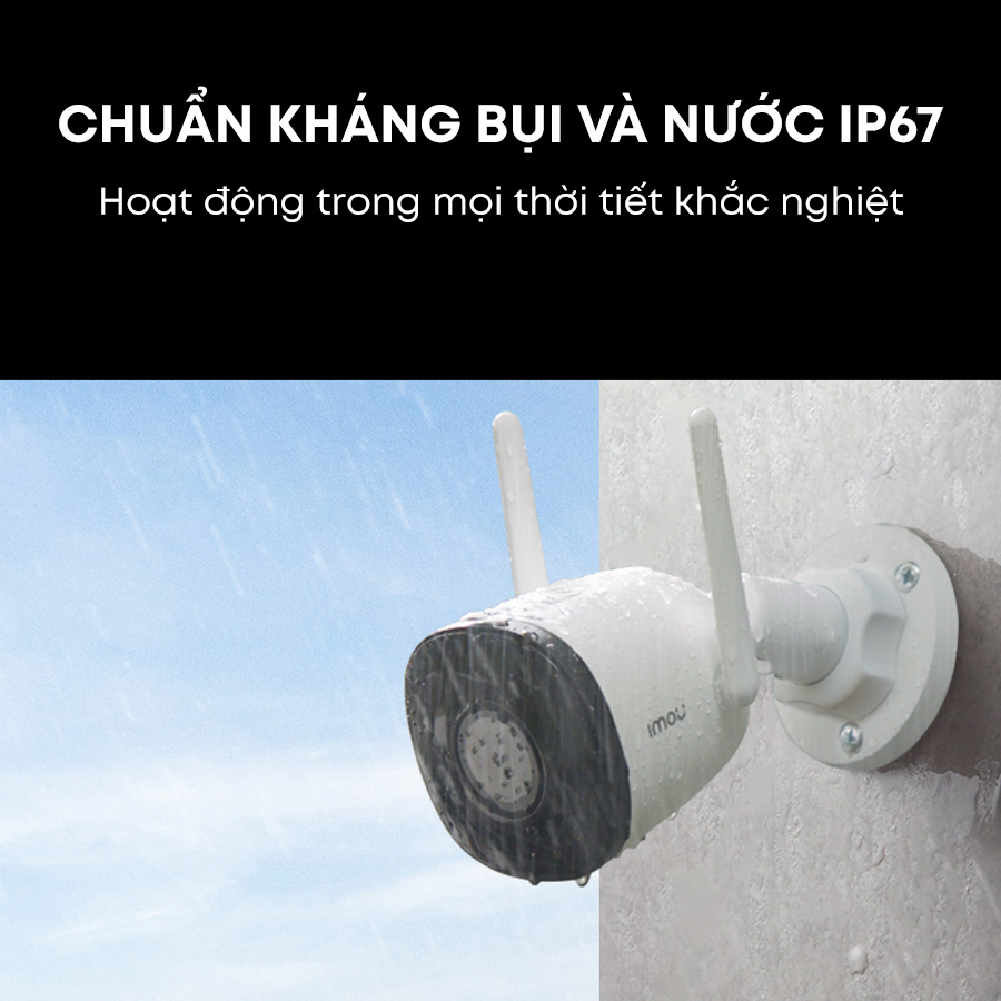 Camera Wifi ngoài trời Imou Bullet 2C (4MP) I IPC-F42P-D I Chống nước IP67 I Ghi hình có âm thanh | BigBuy360 - bigbuy360.vn